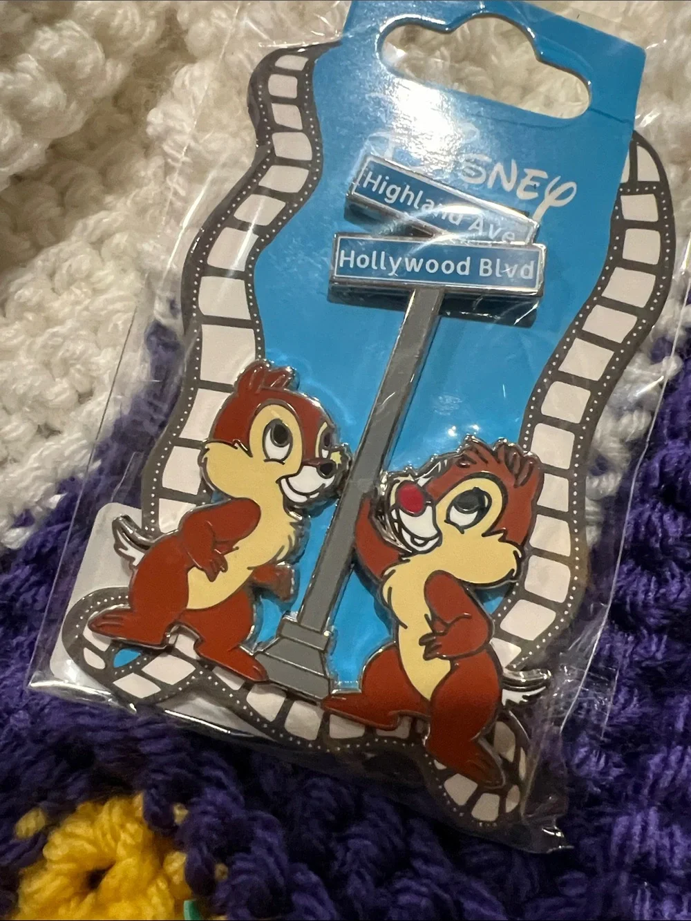 Disney Chip 'n' Dale Hollywood Blvd Enamel Pin - Brown, Cream, Blue